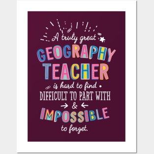 A truly Great Geography Teacher Gift - Impossible to forget Posters and Art